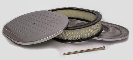 RPC Chrome Aluminium 12" Oval Air Cleaner with Paper Element, Ball Milled Style (RPCR6020C) RPCR6020C