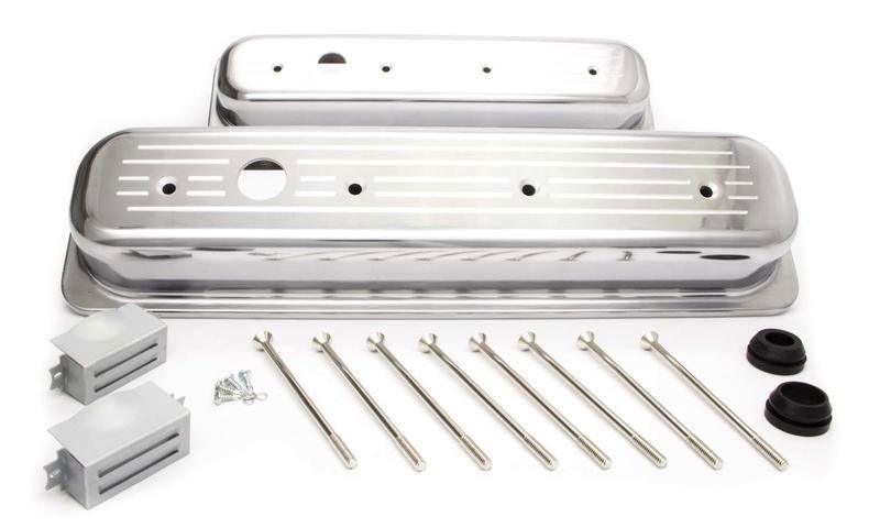 RPC Ball-Milled Aluminium Center Bolt Valve Covers Short Profile (Polished) (RPCR6037) RPCR6037