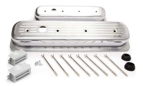 RPC Ball-Milled Aluminium Center Bolt Valve Covers Short Profile (Polished) (RPCR6037) RPCR6037