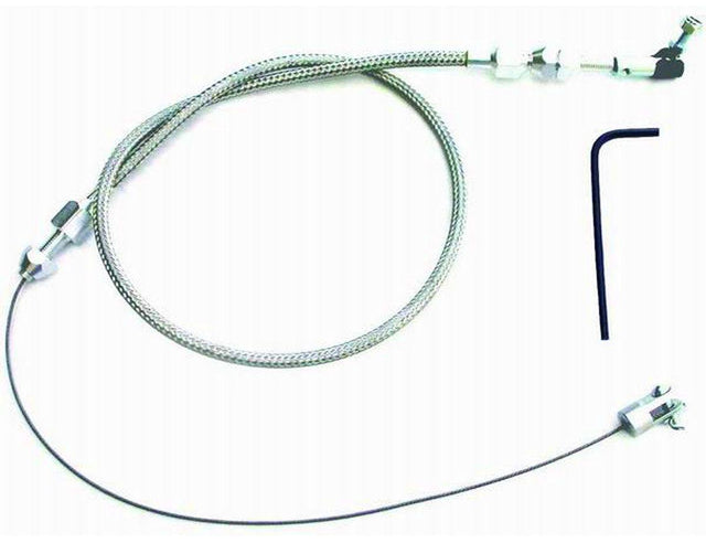 RPC Universal Stainless Steel Throttle Cable Assembly Kit with 24" Housing (RPCR6054) RPCR6054