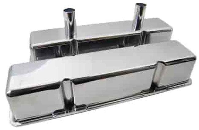 RPC Aluminum Circle Track Baffled Valve Covers - Polished (RPCR6140) RPCR6140