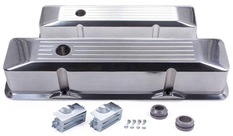 RPC Ball-Milled Aluminium Recessed Valve Covers Tall Profile (Polished) (RPCR6154) RPCR6154