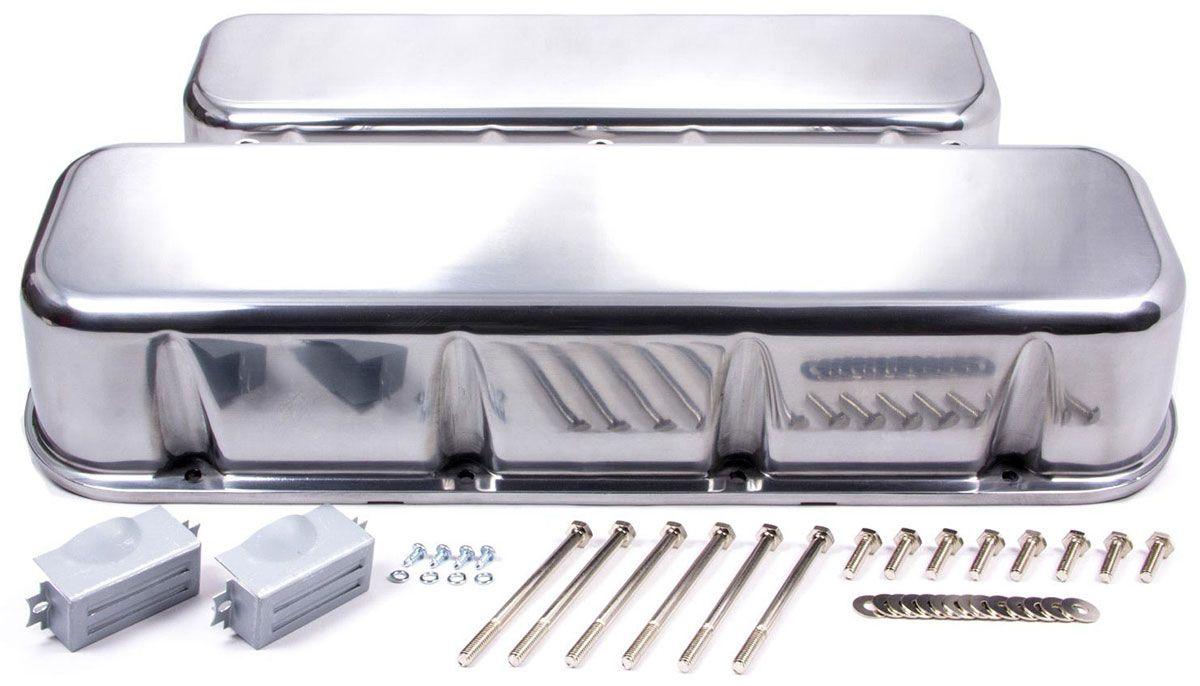 RPC Polished Aluminium Tall (3-11/16") No Hole Valve Covers (RPCR6230-1) RPCR6230-1