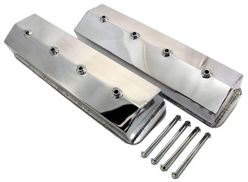 RPC Polished Aluminium Tall (3-3/4") Fabricated Valve Cover "Without Hole" (RPCR6234POL) RPCR6234POL