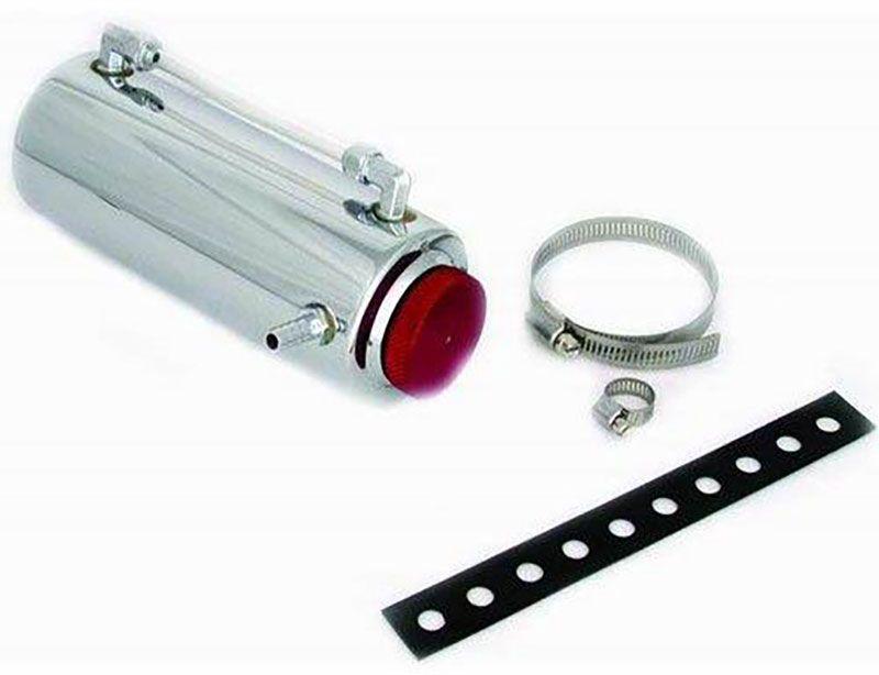 RPC Chrome Aluminium Radiator Fluid Reservoir Tank 3" x 9" (RPCR6570) RPCR6570