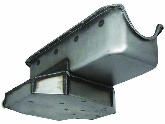 RPC Unplated (Raw) Steel Champion Style Oil Pan, 7" Deep, 6 Trap Doors, 2 Runners & 3 Crank Scrappers (RPCR7101R)