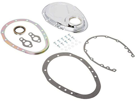 RPC Chrome Steel 2-Piece Timing Chain Cover (RPCR7122) RPCR7122