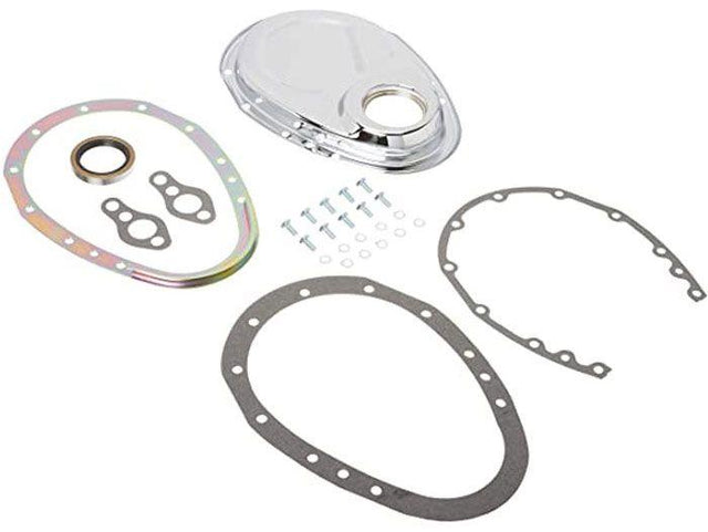 RPC Chrome Steel 2-Piece Timing Chain Cover (RPCR7122) RPCR7122