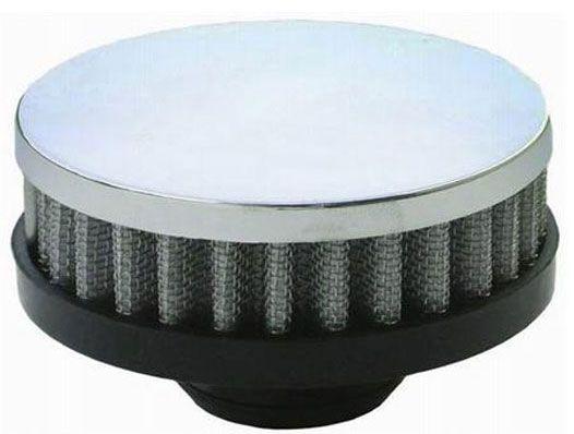 RPC Chrome Steel Push-in Open Filter Breather, 2" Tall without Shield (RPCR7192) RPCR7192