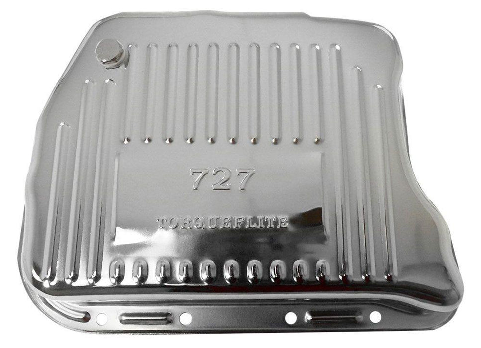 RPC Chrome Steel Transmission Pan, Finned, Extra Capacity 1-3/4" Deeper then Stock (RPCR7597)