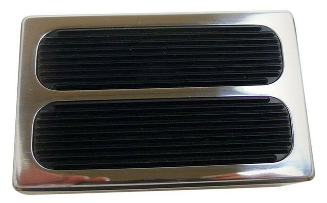 RPC Polished Aluminium Brake Pedal with Rubber Inserts, Rectangular Design (RPCR8501POL) RPCR8501POL