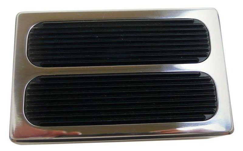 RPC Polished Aluminium Brake Pedal with Rubber Inserts, Rectangular Design (RPCR8501POL) RPCR8501POL