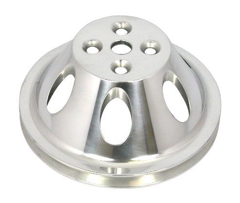 RPC Polished Aluminium Water Pump Upper Pulley, Single Groove, 6.60" Dia (RPCR8840POL)