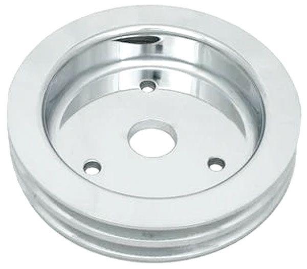 RPC Polished Aluminium Crankshaft Lower Pulley, Double Groove, 6.60" Dia, 2.30" Bolt Circle (RPCR8843POL)