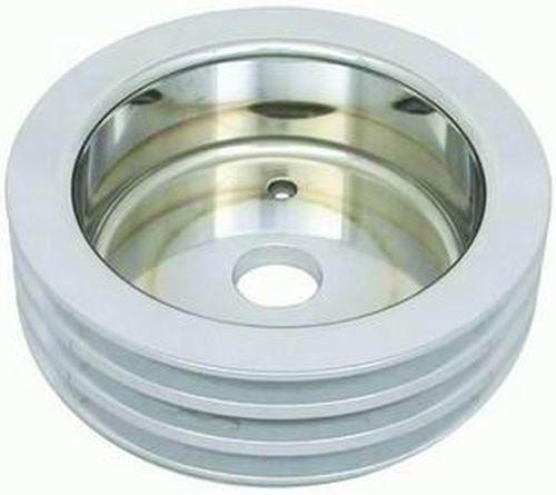 RPC Satin Aluminium Crankshaft Lower Pulley, Triple Groove, 6.60" Dia (RPCR8849POL) RPCR8849POL