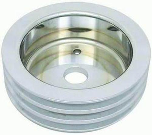 RPC Satin Aluminium Crankshaft Lower Pulley, Triple Groove, 6.60" Dia (RPCR8849POL)