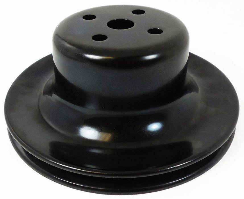 RPC Black Steel Water Pump Upper Pulley, Single Groove 6" Dia, 2-1/4" Deep (RPCR8970B)