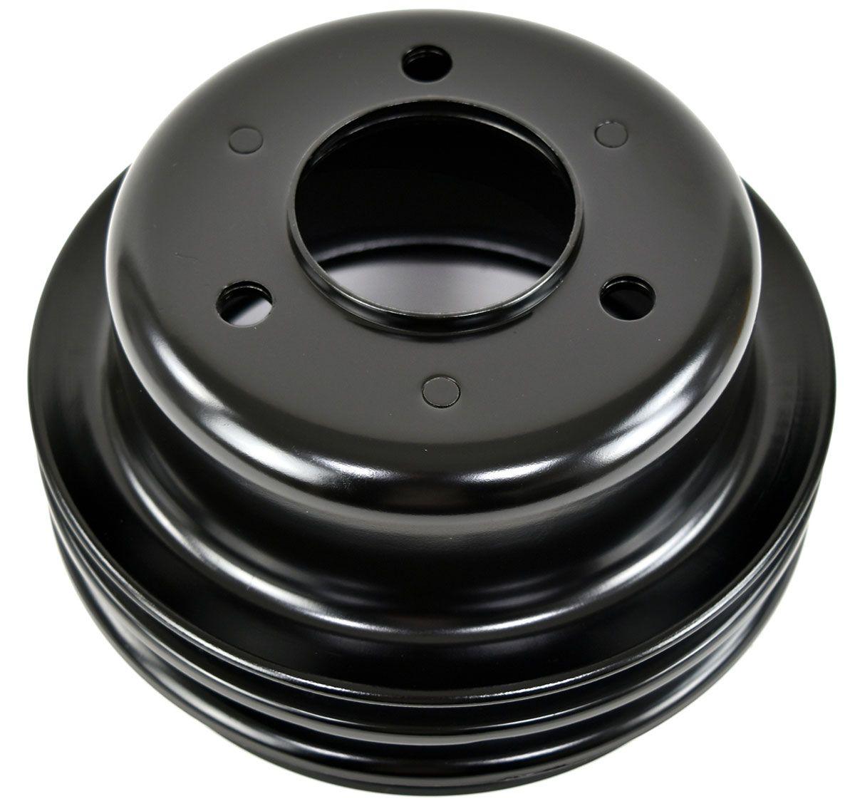 RPC Black Steel Crankshaft Lower Pulley, Single Groove 6-5/8" Dia, 2" Deep (RPCR8971B) RPCR8971B