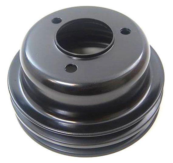 RPC Black Steel Crankshaft Lower Pulley, Tripple Groove 6-3/4" Dia, 3-1/2" Deep (RPCR8972B)