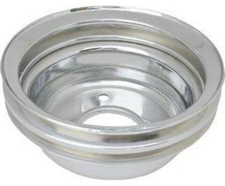 RPC Chrome Steel Crankshaft Lower Pulley, Double Groove Groove 6-5/8" Dia, 2-3/4" Deep (RPCR8974) RPCR8974