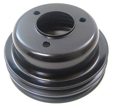 RPC Black Steel Crankshaft Lower Pulley, Double Groove Groove 6-5/8" Dia, 2-3/4" Deep (RPCR8974B) RPCR8974B