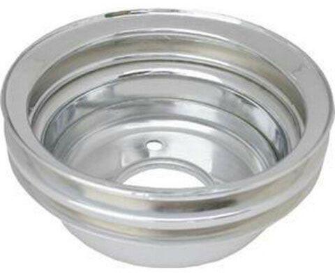 RPC Chrome Steel Crankshaft Lower Pulley, Double Groove Groove 6-5/8" Dia, 2-3/4" Deep (RPCR8974)