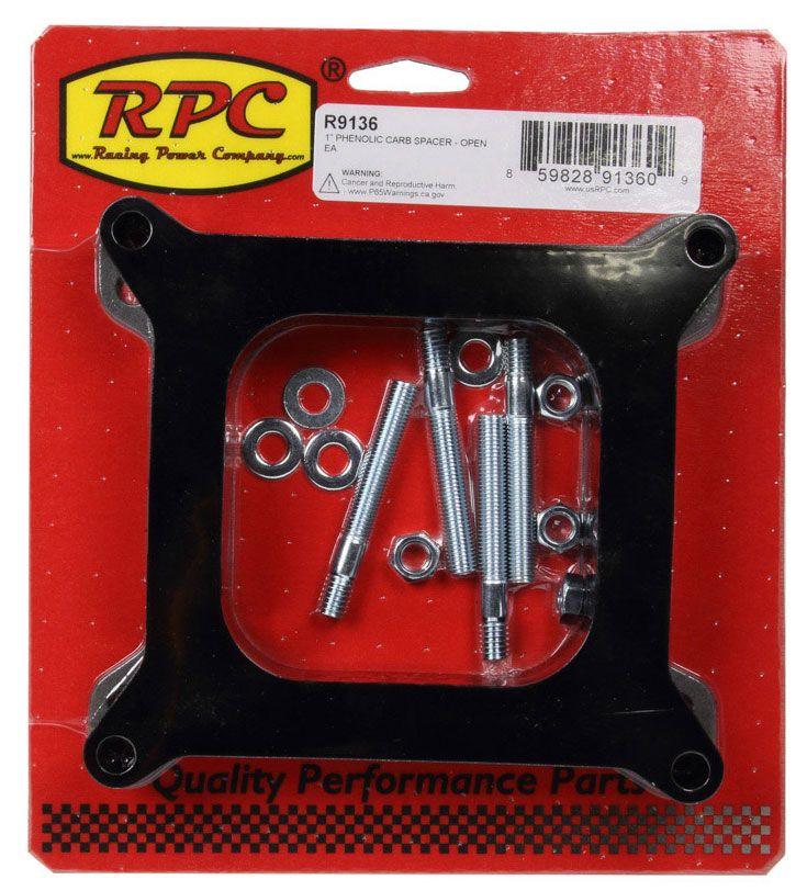 RPC Phenolic Plastic Carburettor Spacer, Open Center, 1" Spacer (RPCR9136) RPCR9136