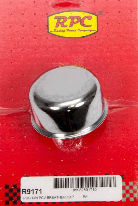 RPC Chrome Steel Push-In Breather 2-3/4" Dia with 3/4" Neck (RPCR9171) RPCR9171