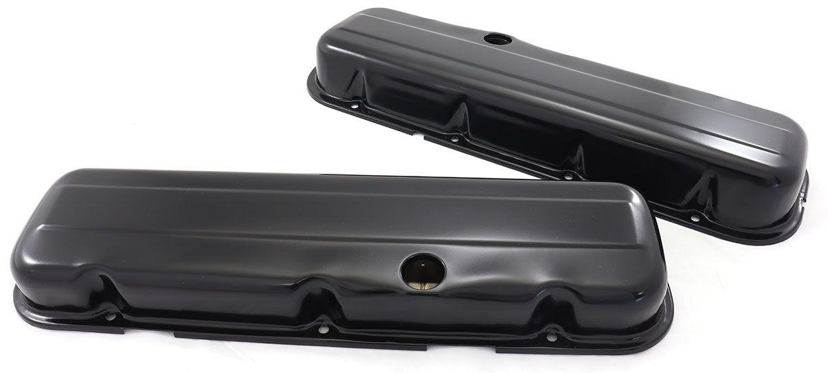 RPC Black Steel Valve Covers, Short 2-5/8", Baffled (RPCR9236BK)