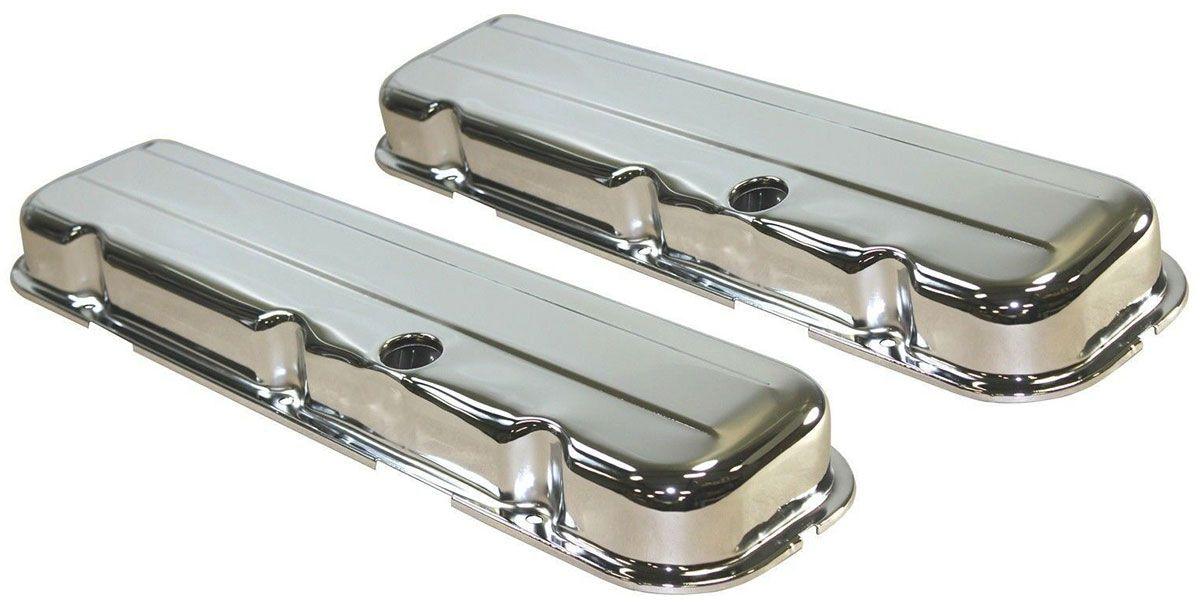 RPC Chrome Steel Valve Covers, Short 2-5/8", Baffled (RPCR9236)