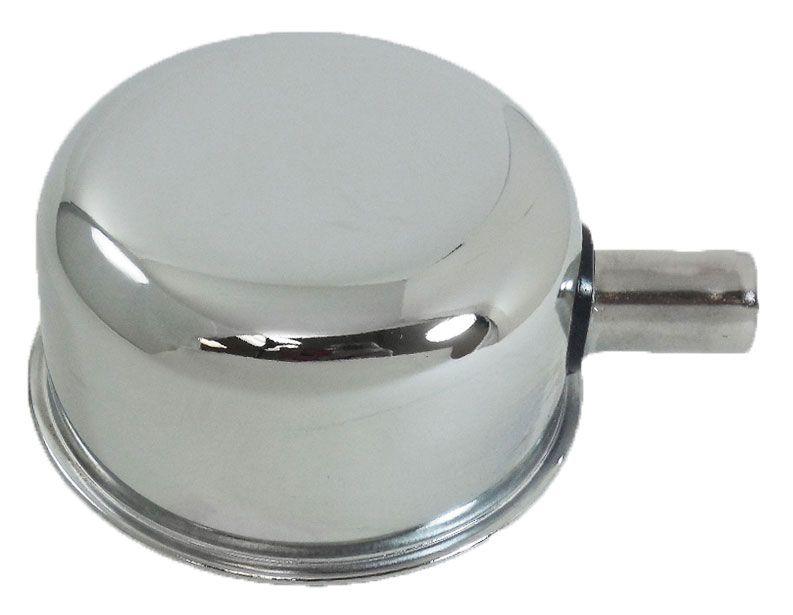 RPC Chrome Steel Push-In Breather with Tube, 2-3/4" Dia with 3/4"Neck & 5/8" Dia Tube (RPCR9241) RPCR9241