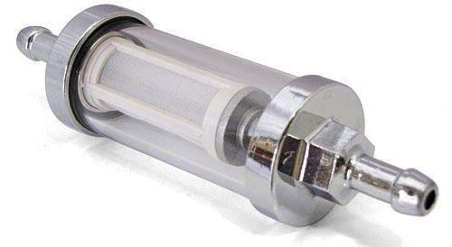 RPC Chrome/Glass Fuel Filter with Replaceable Element 5/16" Inlet/Outlet (RPCR9247) RPCR9247