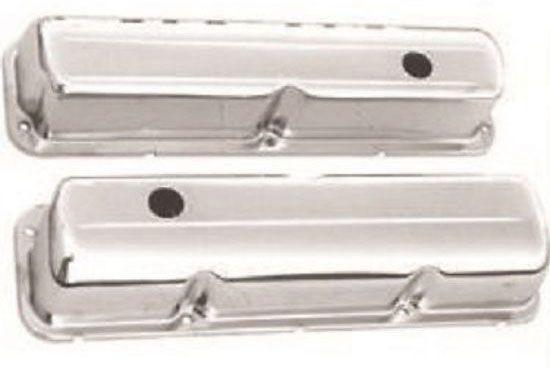 RPC Tall (3-7/8") Chrome Steel Valve Covers, Baffled (RPCR9296)