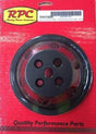 RPC Black Aluminium Water Pump Upper Pulley, Single Groove , 6.60" Dia, 1.75" Bolt Circle (RPCR9478BK) RPCR9478BK