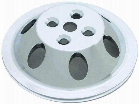 RPC Polished Aluminium Water Pump Upper Pulley, Single Groove , 6.60" Dia, 1.75" Bolt Circle (RPCR9478POL) RPCR9478POL
