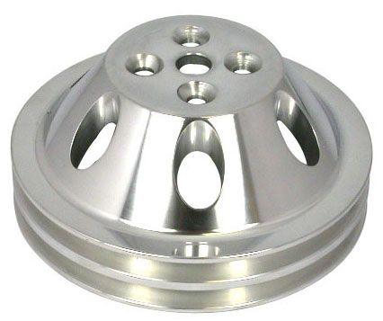 RPC WATER PUMP PULLEYS SBC DOUBLE SHORT WATER PUMP POLISH ALUM RPC - R9479POL (RPCR9479POL) RPCR9479POL