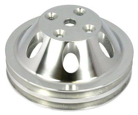 RPC Polished Aluminium Water Pump Upper Pulley, Double Groove , 6.60" Dia, 2.30" Bolt Circle (RPCR9483POL) RPCR9483POL