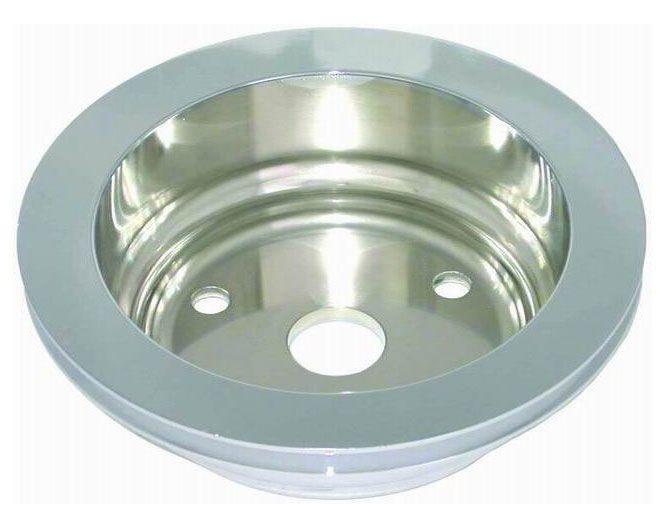 RPC Polished Aluminium Crankshaft Pulley, Single Groove, 6.60" Dia, 2.30" Bolt Circle (RPCR9484POL)