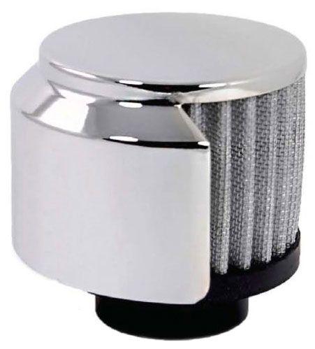 RPC Chrome Steel Clamp-on Open Filter Breather with Shield, 3" Tall (RPCR9517) RPCR9517