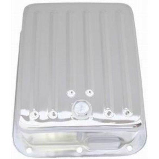 RPC Chrome Steel Transmission Pan, Finned Style (3-1/2" Deeper than Stock) (RPCR9530)