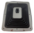 RPC Large Rubber Shifter Boot with Chrome Plate 7-3/4" x 8-3/4" (RPCR9631) RPCR9631