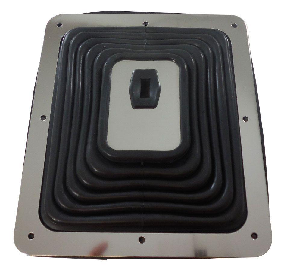 RPC Large Rubber Shifter Boot with Chrome Plate 7-3/4" x 8-3/4" (RPCR9631) RPCR9631