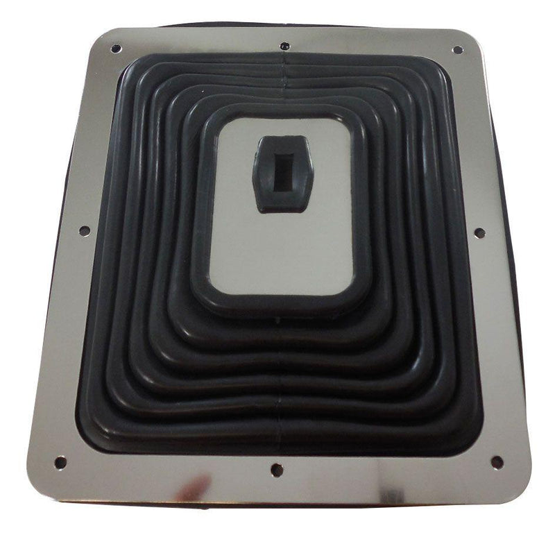 RPC Large Rubber Shifter Boot with Chrome Plate 7-3/4" x 8-3/4" (RPCR9631) RPCR9631