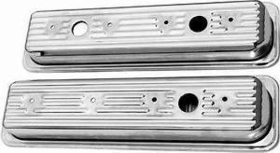 RPC Chrome Short (2-3/8") Steel Centerbolt Valve Covers (Baffled) (RPCR9702)