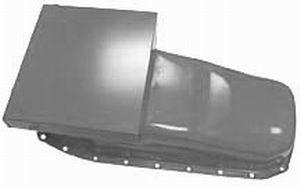RPC Orange Steel Drag Race Oil Pan, 8-1/4" Deep with 1 Trap Door (Dipstick on Drivers side) (RPCR9731) RPCR9731