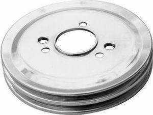 RPC Chrome Steel Crankshaft Lower Pulley, Double Groove, 7.30" Dia, 2.30" Bolt Circle (RPCR9816) RPCR9816