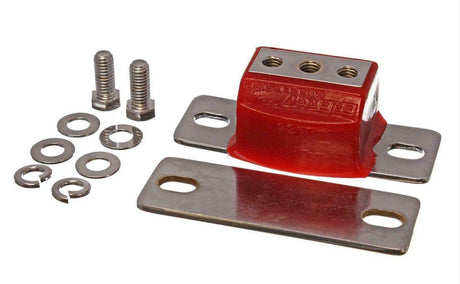 Rocket Locking Gearbox Mount, Chrome With Red Urethane (RPES3-1132R) RPES3-1132R