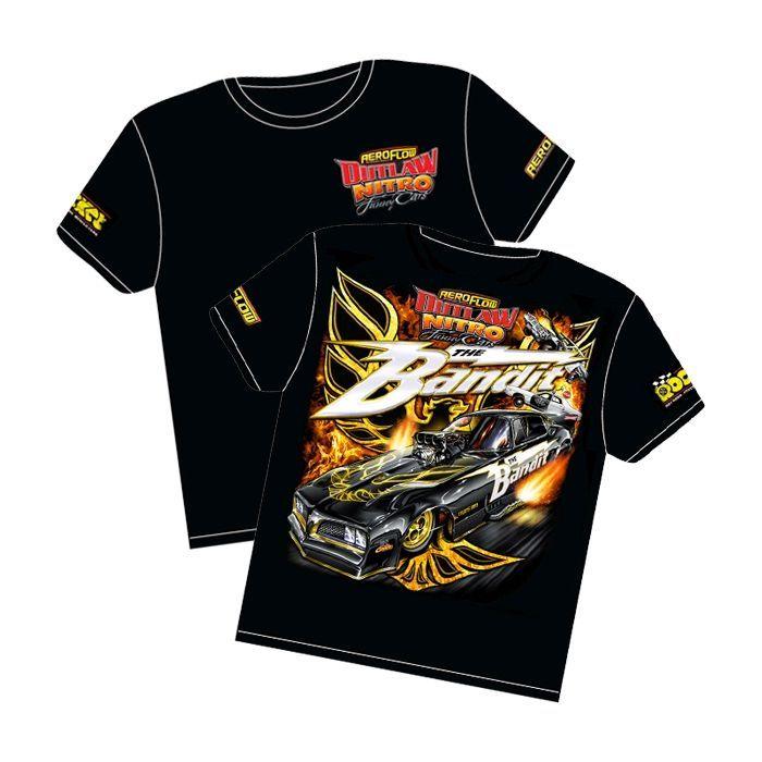 Aeroflow 'The Bandit' Pontiac Trans-Am Outlaw Nitro Funny Car T-Shirt (RTBAN-LARGE) RTBAN-LARGE