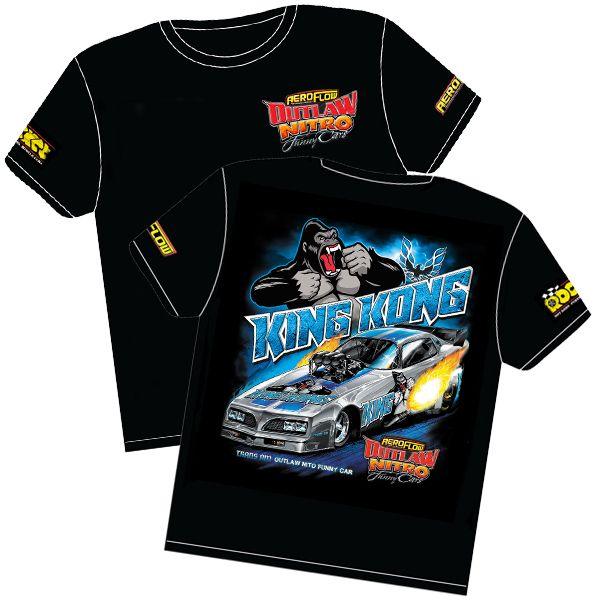 Aeroflow 'King Kong' Pontiac Trans-Am Outlaw Nitro Funny Car T-Shirt (RTKK-SMALL)