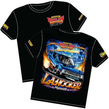 Aeroflow 'L.A. Hooker' Plymouth Arrow Outlaw Nitro Funny Car T-Shirt (RTLA-YOUTH-M)